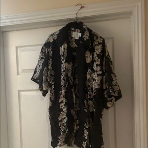 Floral Black Men's Shirt